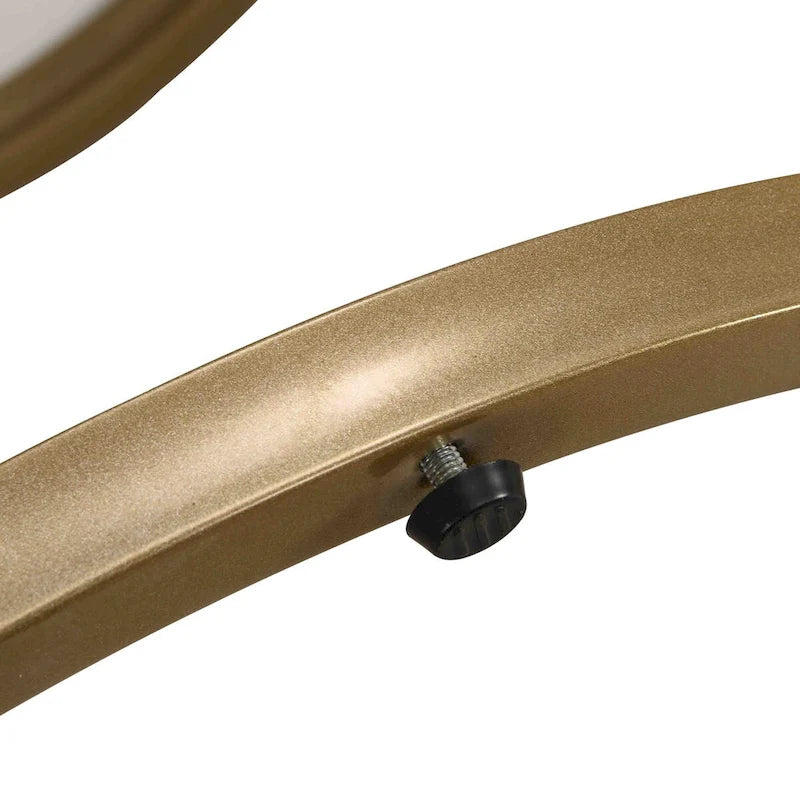 19.68 Inch Marble Round End Table with storage, Modern Nightstand with Drawer, Side Table for Living Room&Bedroom