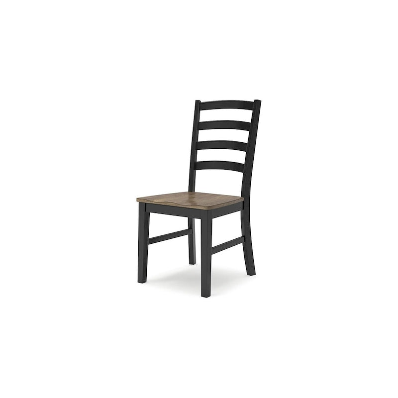 Signature Design by Ashley Wildenauer Brown/Black Dining Chair - 19  W x 23.25  D x 39  H