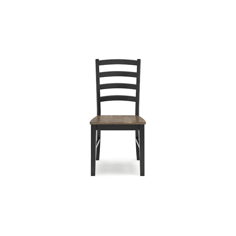 Signature Design by Ashley Wildenauer Brown/Black Dining Chair - 19  W x 23.25  D x 39  H