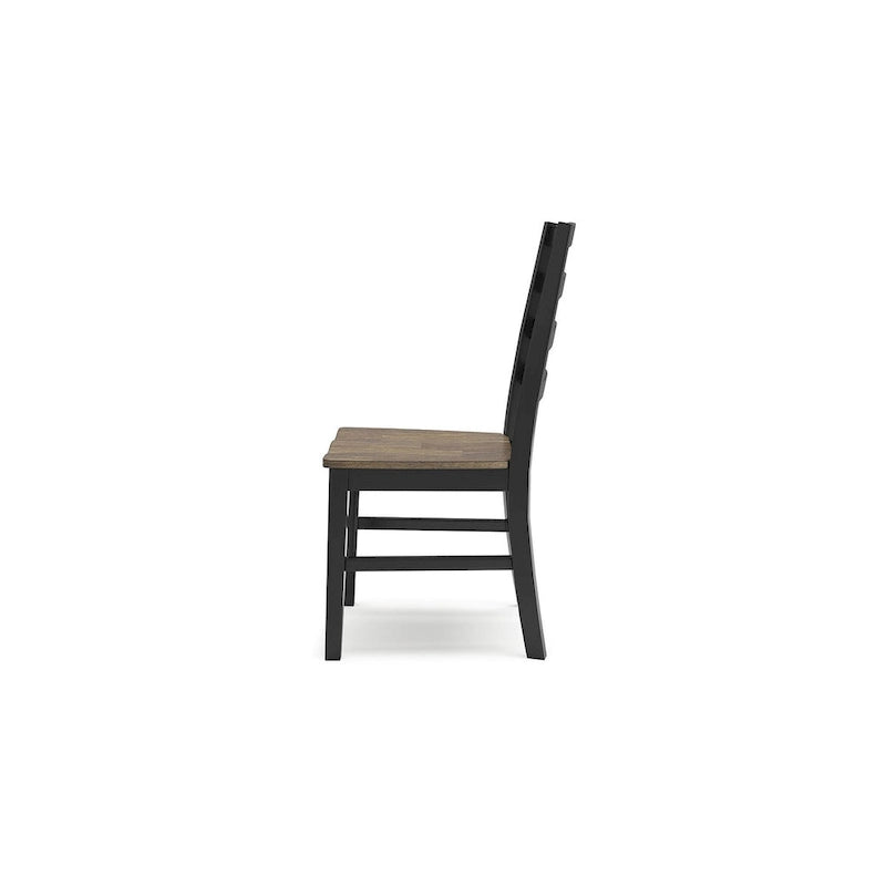 Signature Design by Ashley Wildenauer Brown/Black Dining Chair - 19  W x 23.25  D x 39  H