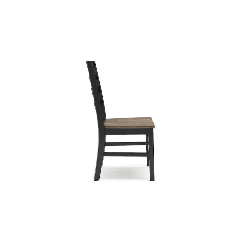 Signature Design by Ashley Wildenauer Brown/Black Dining Chair - 19  W x 23.25  D x 39  H