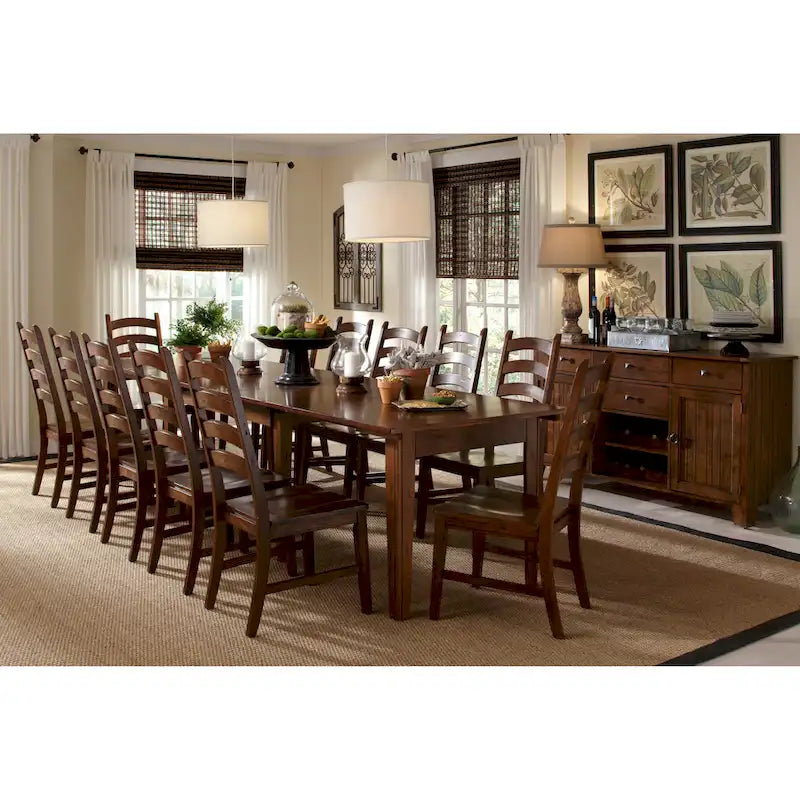 Simply Solid Auden Distressed Solid Wood 14-Piece Dining Collection