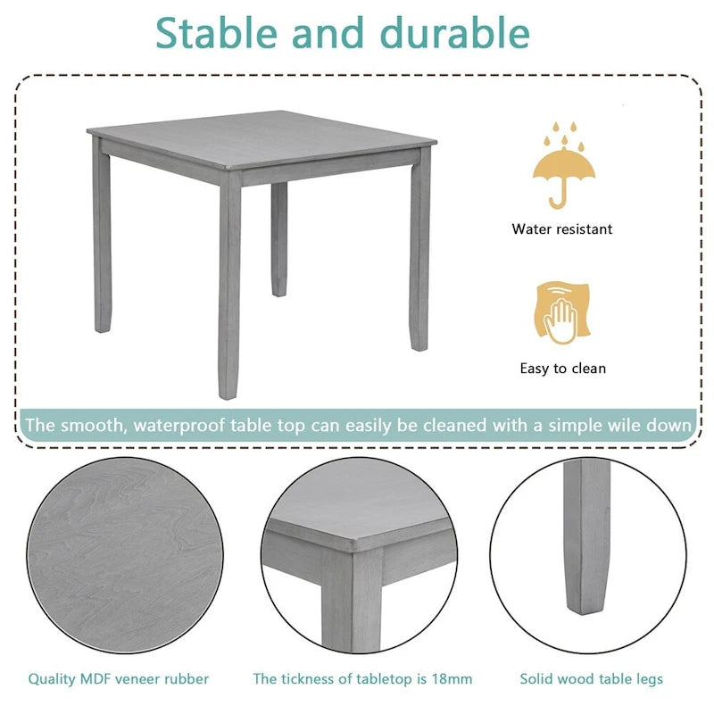 Wooden Dining Rectangular Table set for 4,Kitchen Dining Table