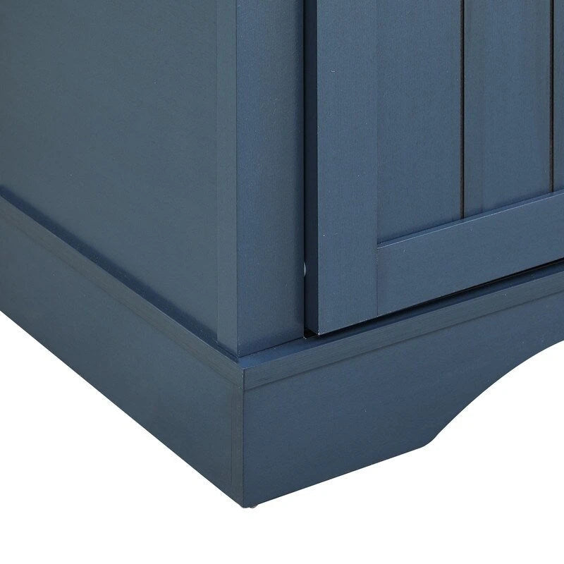 Rustic 47-inch Bar Cabinet with Sliding Barn Door