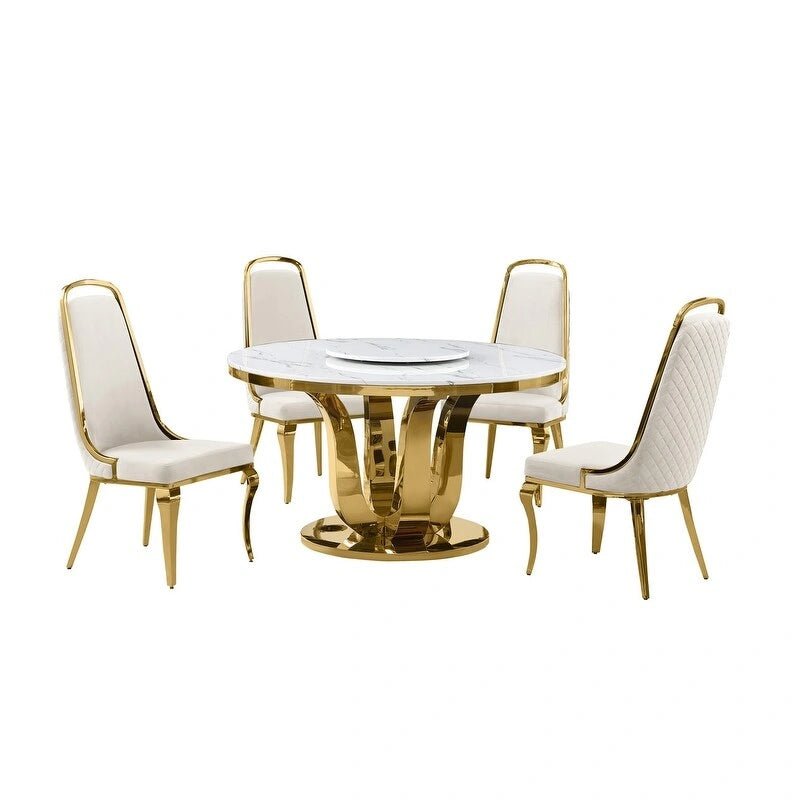 Best Quality Furniture D325-SC314-7 5 Piece Round Dining Set