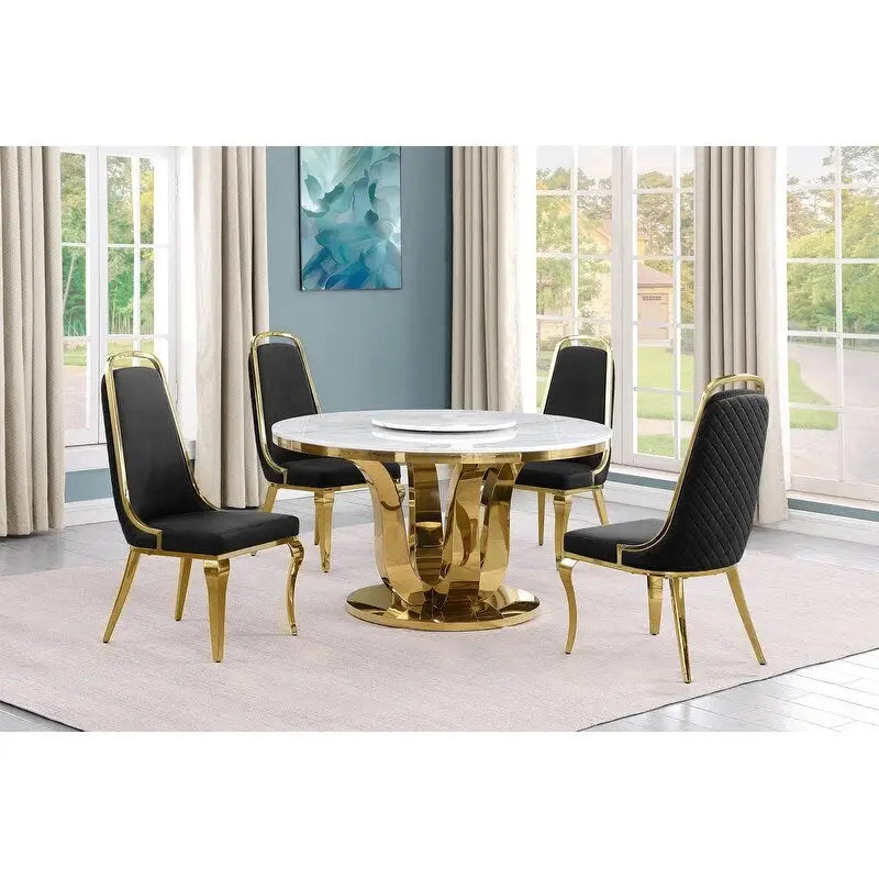 Best Quality Furniture D325-SC314-7 5 Piece Round Dining Set