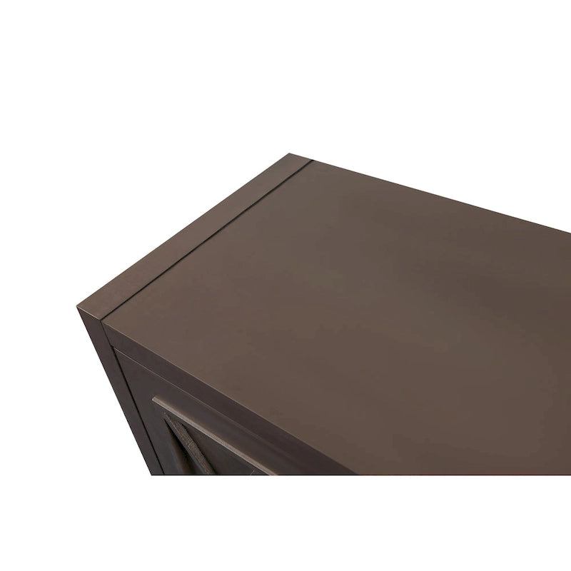 Accent Cabinet 4 Door Wooden Twill Sideboard Storage Cabinet