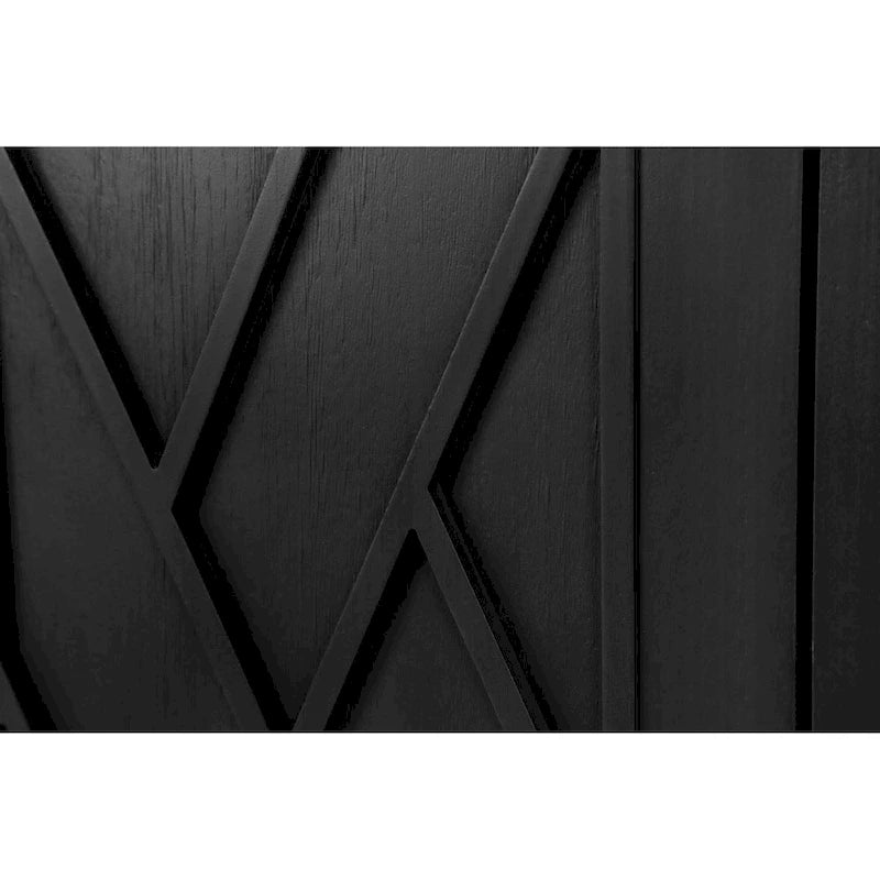 Accent Cabinet 4 Door Wooden Twill Sideboard Storage Cabinet