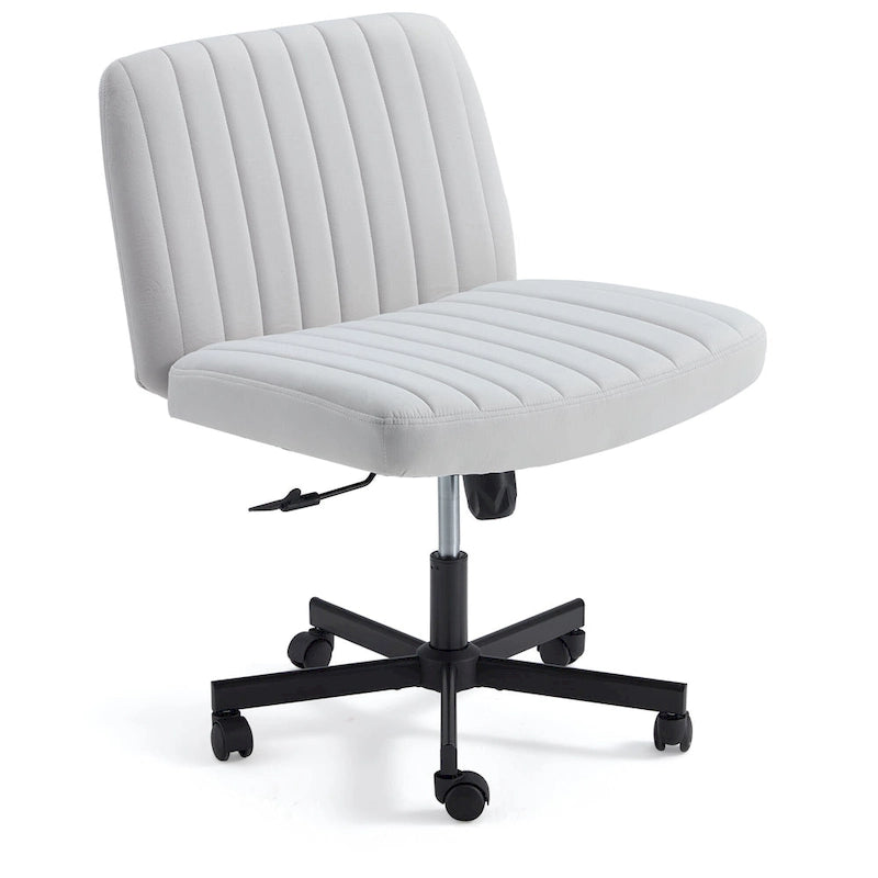 EROMMY Cross Legged Office ChairArmless Criss Cross Chair with WheelsHeight Adjustable for Office, Bedroom, Living Room - N/A