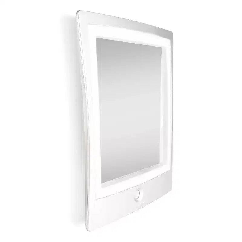 Miroir de courtoisie Zadro 2x7 rechargeable à LED résistant à l'eau pour salle de bain avec raclette