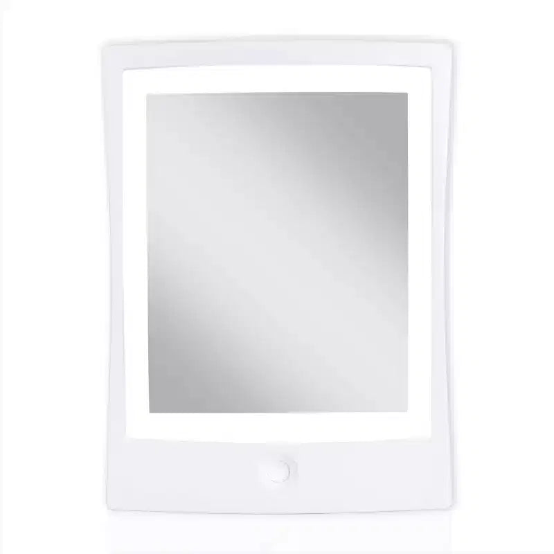 Miroir de courtoisie Zadro 2x7 rechargeable à LED résistant à l'eau pour salle de bain avec raclette