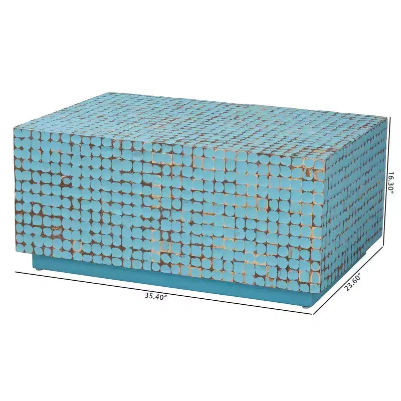 bali & pari Nitza Coconut Shell and Acacia Wood Coffee Table