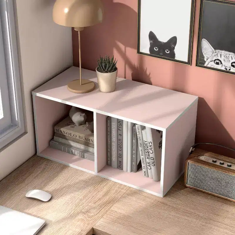 24/7 Shop At Home Bibliothèque moderne Silkpath 23,7 pouces à 2 cubes empilables et modulaires