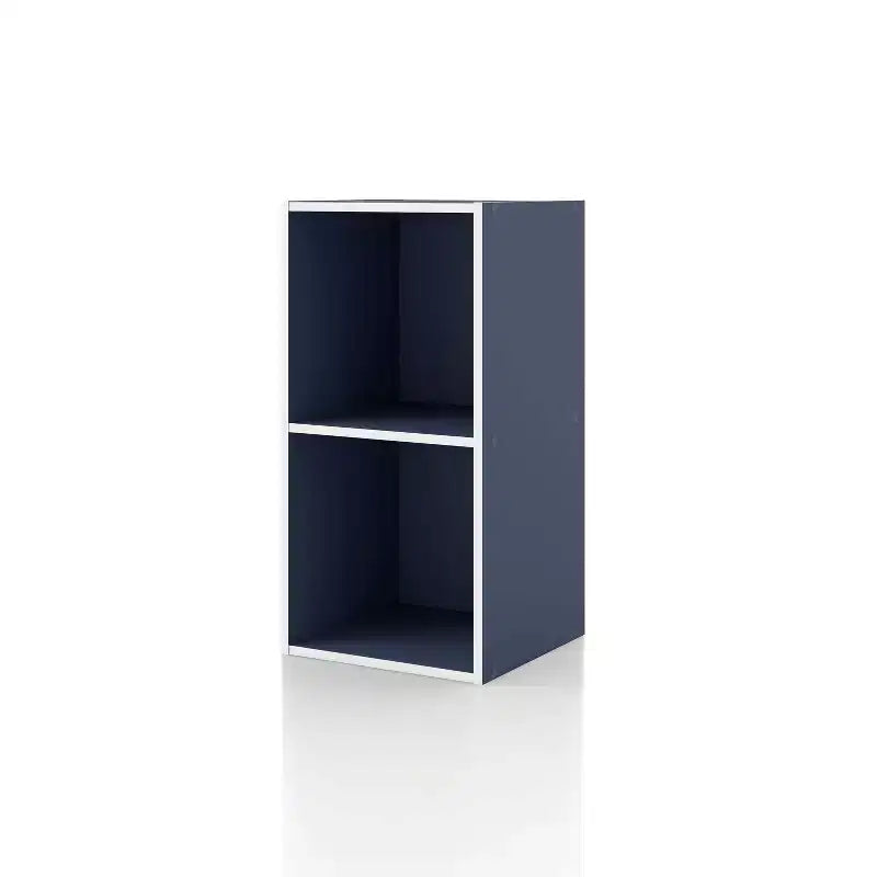 24/7 Shop At Home 23.7" Silkpath Modern 2 Cube Stackable and Modular Bookcase