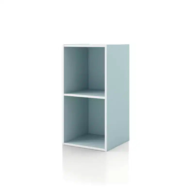 24/7 Shop At Home Bibliothèque moderne Silkpath 23,7 pouces à 2 cubes empilables et modulaires