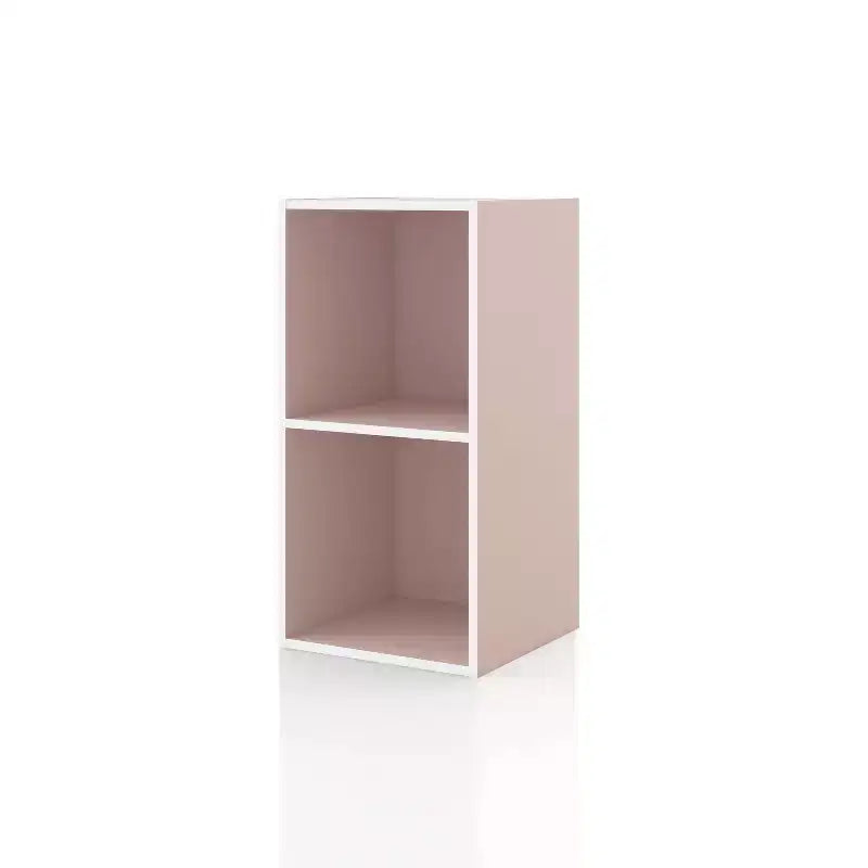 24/7 Shop At Home Bibliothèque moderne Silkpath 23,7 pouces à 2 cubes empilables et modulaires