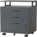 3-Drawer Rolling Filing Cabinet - 6.3 D x 30.12 W x 21.65 H