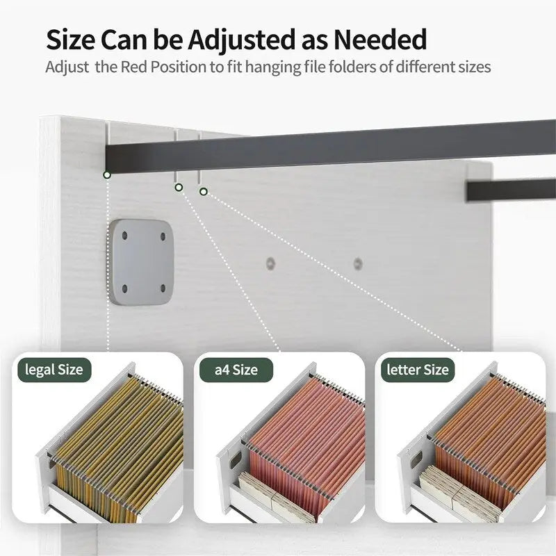 3-Drawer Rolling Filing Cabinet - 6.3 D x 30.12 W x 21.65 H