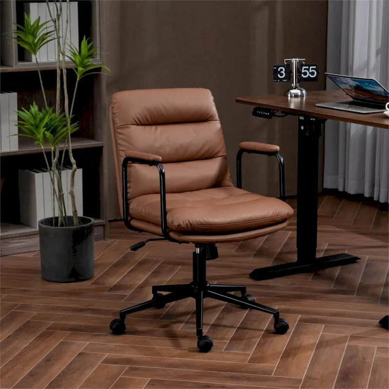 GEITIN Home Office Desk Task Swivel Chair with Padded Armrest