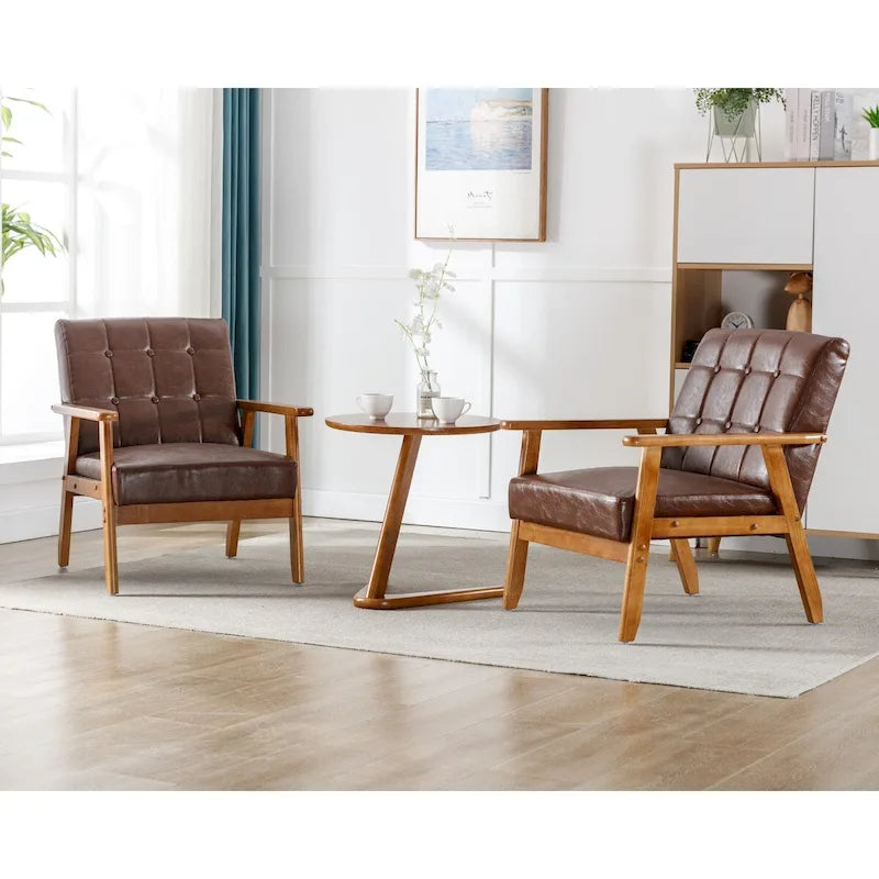 Accent Chairs Set of 2 with Side Table Arm Chair for Living Room Bedroom Office - 30.71 H*25.39 W *27.95 D