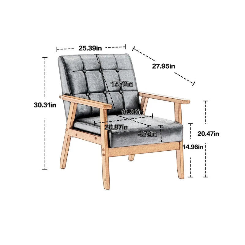 Accent Chairs Set of 2 with Side Table Arm Chair for Living Room Bedroom Office - 30.71 H*25.39 W *27.95 D