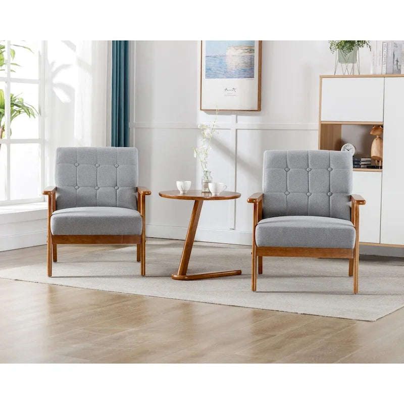 Accent Chairs Set of 2 with Side Table Arm Chair for Living Room Bedroom Office - 30.71 H*25.39 W *27.95 D
