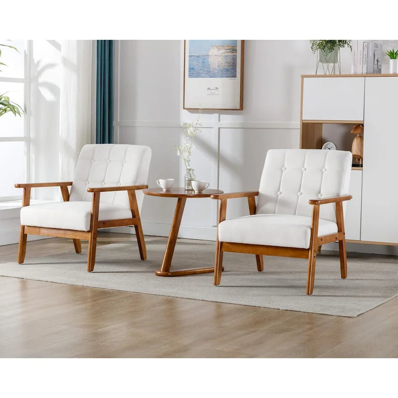 Accent Chairs Set of 2 with Side Table Arm Chair for Living Room Bedroom Office - 30.71 H*25.39 W *27.95 D