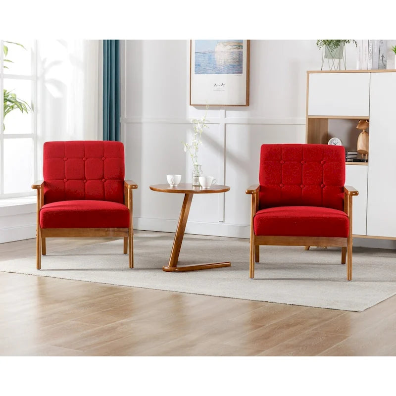 Accent Chairs Set of 2 with Side Table Arm Chair for Living Room Bedroom Office - 30.71 H*25.39 W *27.95 D