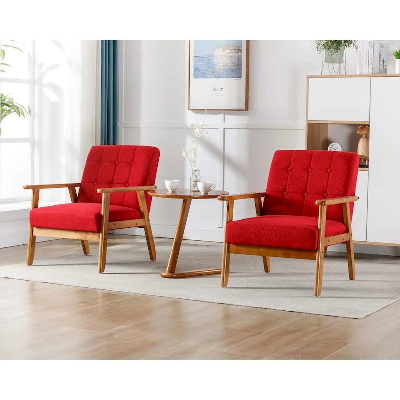Accent Chairs Set of 2 with Side Table Arm Chair for Living Room Bedroom Office - 30.71 H*25.39 W *27.95 D