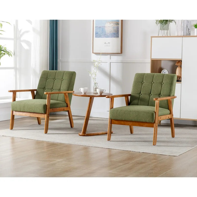 Accent Chairs Set of 2 with Side Table Arm Chair for Living Room Bedroom Office - 30.71 H*25.39 W *27.95 D