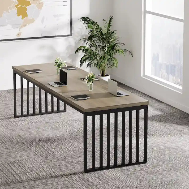 6.5ft Rectangular Conference Meeting Table for Home Office