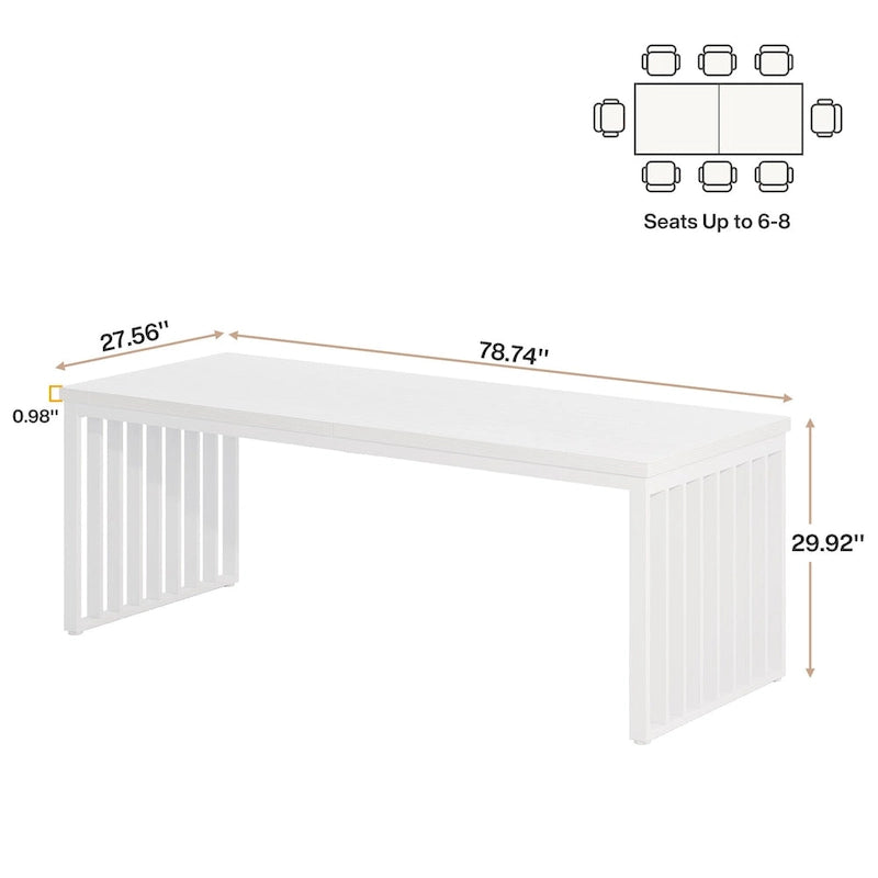 6.5ft Rectangular Conference Meeting Table for Home Office