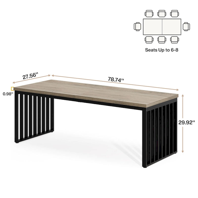 6.5ft Rectangular Conference Meeting Table for Home Office