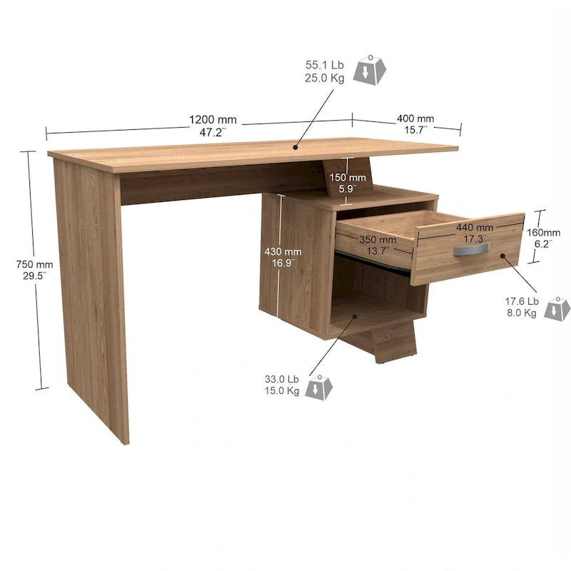 Asymmetrical Writing Desk by Inval