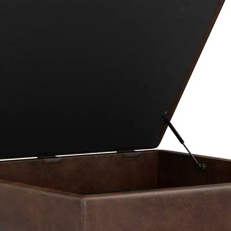 WyndenHall Ethan XL Square Coffee Table Storage Ottoman