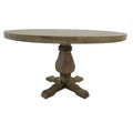 54 wide Round Dining Table in Natural wood finish - 54  x 54  x 30 