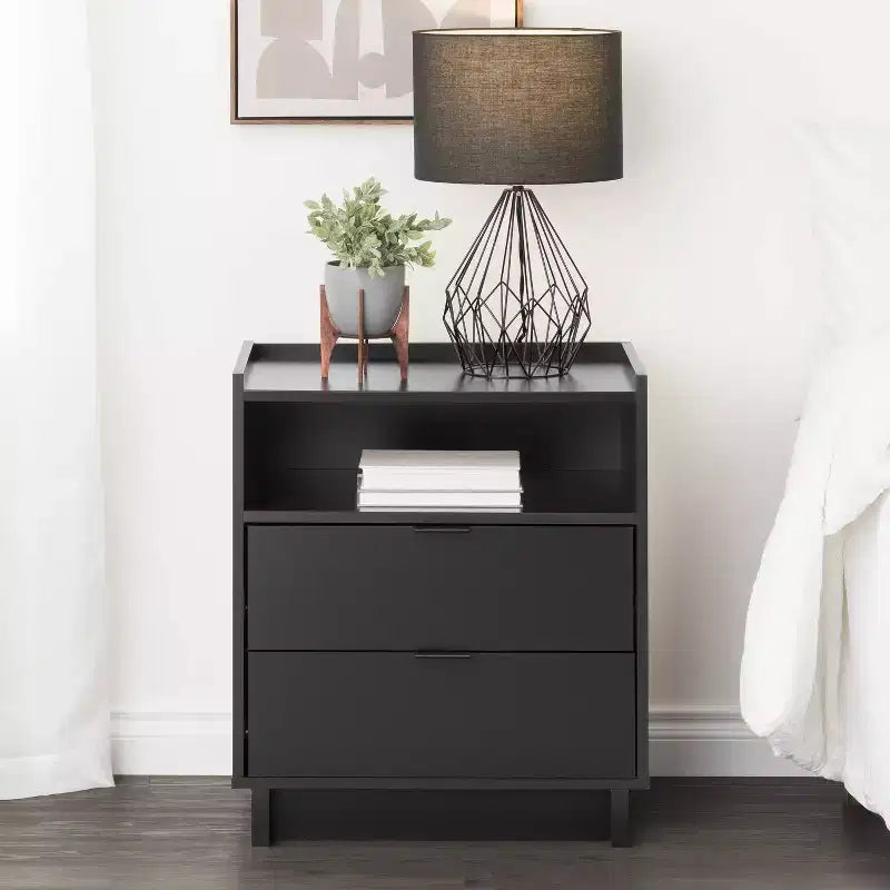 Prepac 23.75" Wide Simply Modern 2 Drawer Nightstand