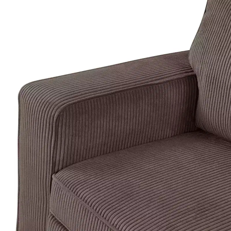HOMES: Inside + Out Paeke Sleeper Sectional Sofa Corduroy with Storage Chaise and Reversible
