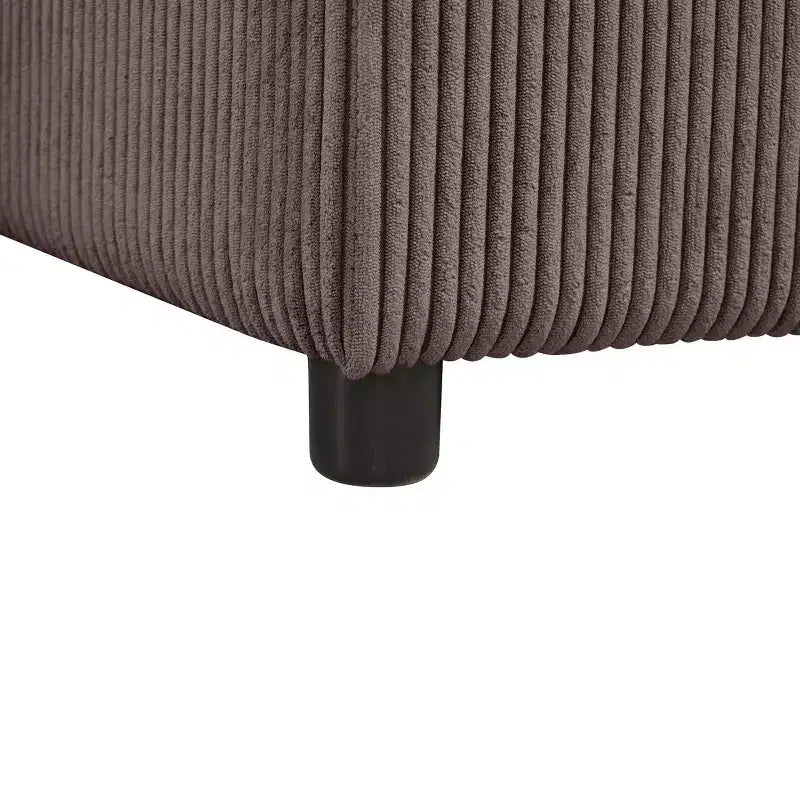 HOMES: Inside + Out Paeke Sleeper Sectional Sofa Corduroy with Storage Chaise and Reversible