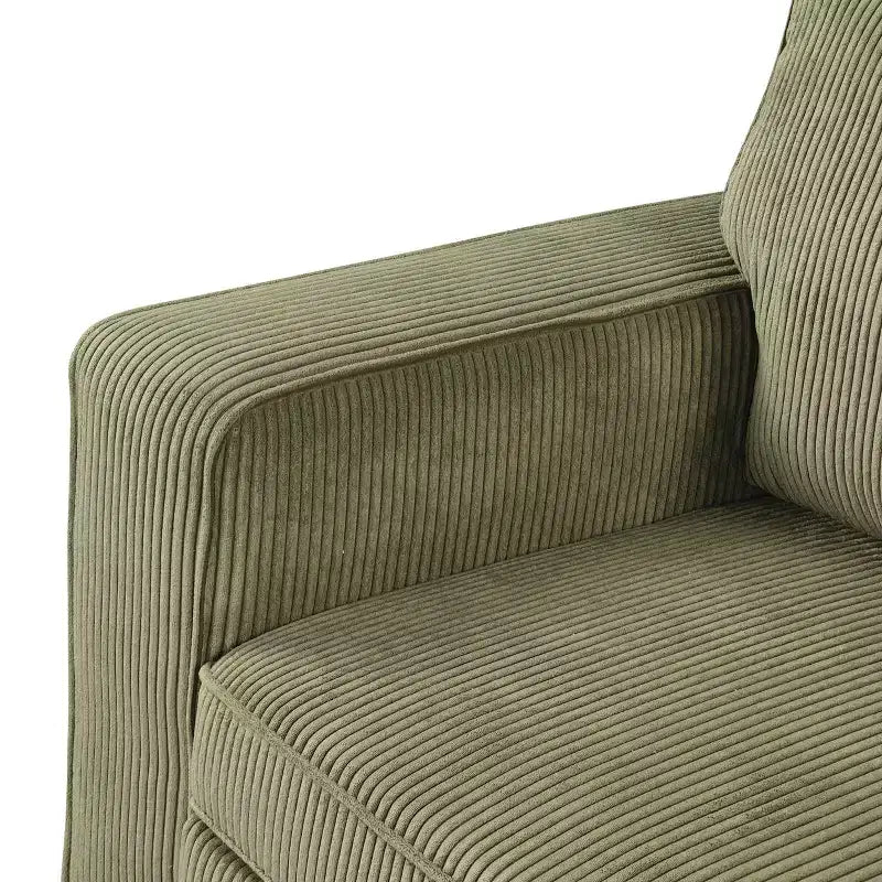 HOMES: Inside + Out Paeke Sleeper Sectional Sofa Corduroy with Storage Chaise and Reversible
