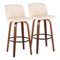 Set of 2 Toriano PU Leather Barstools - LumiSource: