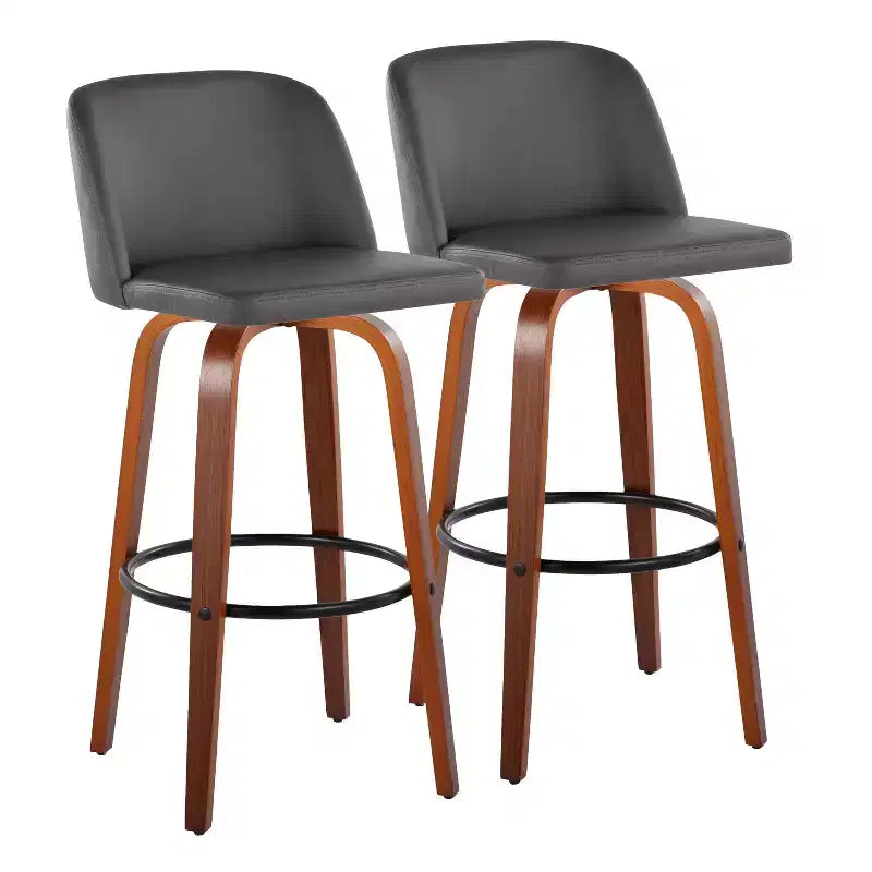Set of 2 Toriano PU Leather Barstools - LumiSource: