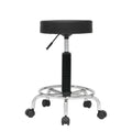 Calico Designs Padded, Rolling, Height Adjustable Stool with Footring