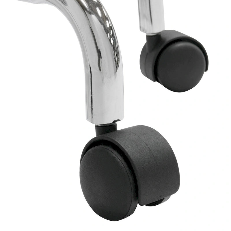 Calico Designs Padded, Rolling, Height Adjustable Stool with Footring