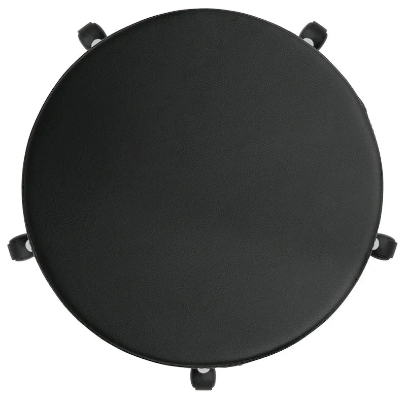 Calico Designs Padded, Rolling, Height Adjustable Stool with Footring