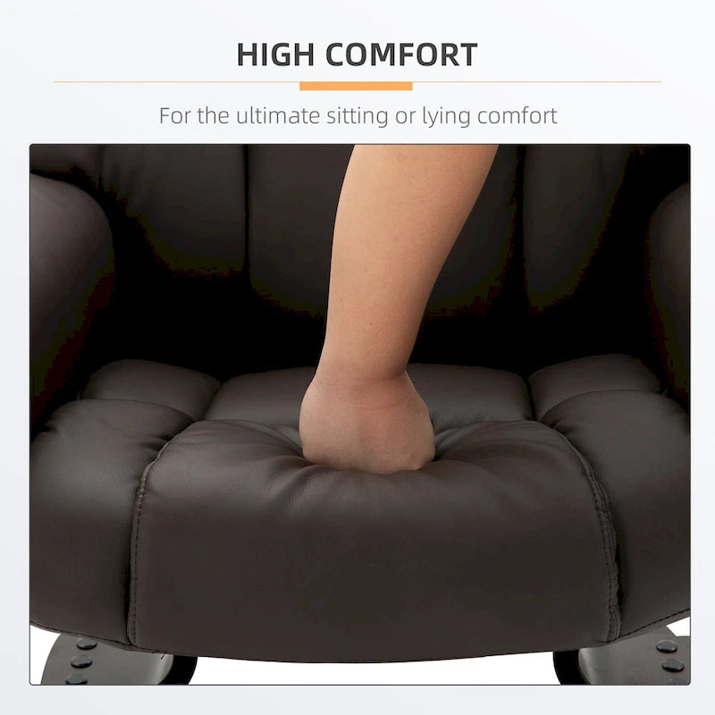 HOMCOM Massage Recliner Chair with Ottoman Footrest