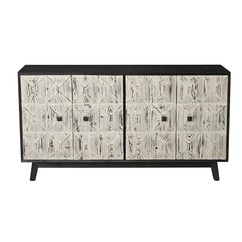 59.84 4 Doors Vintage Sideboard,Freestanding Sideboard Storage Cabinet
