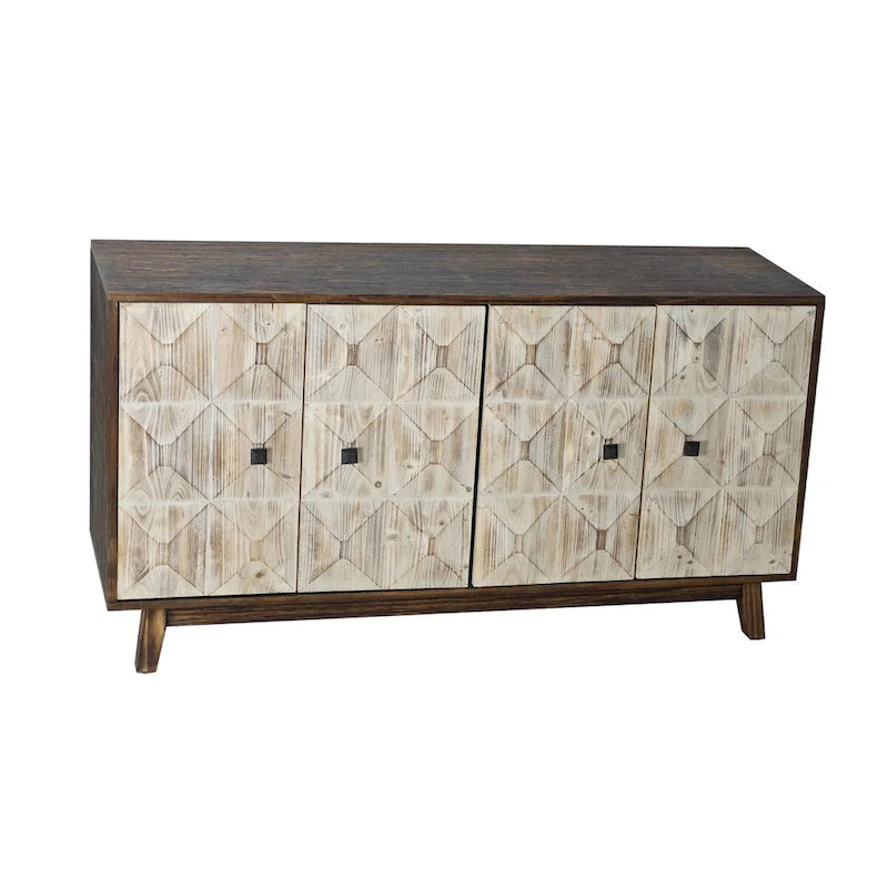 59.84 4 Doors Vintage Sideboard,Freestanding Sideboard Storage Cabinet