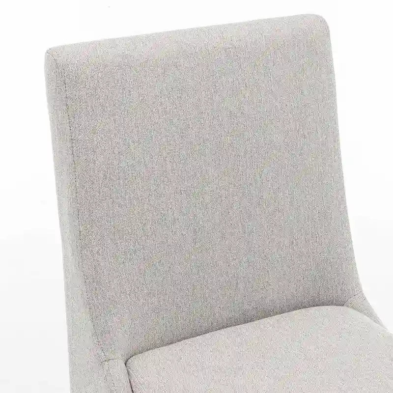 Modern Armless Padded Dining Chairs, Set of 2, with Solid Wood Legs, Suitable for Kitchen, Dining Room