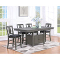 Tuscan Hills 5pc Piece Gray Pub Storage Dining Set